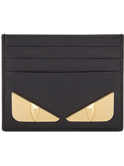 Shop Fendi Bag Bugs Cardholder In Black ,metallic