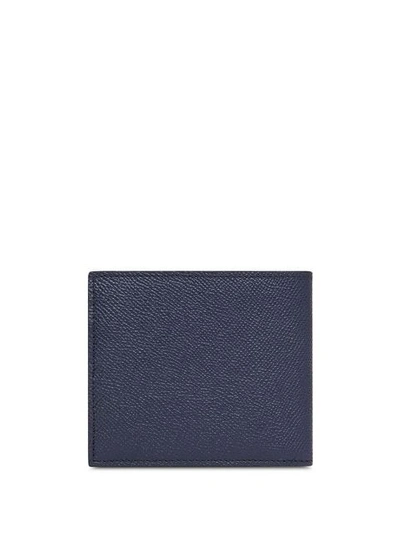 Shop Burberry Grainy Leather International Bifold Coin Wallet In Blue