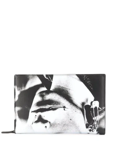 Shop Raf Simons Punk Print Wallet In Black