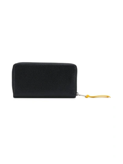 Shop Givenchy Logo Zip Around Wallet - Black