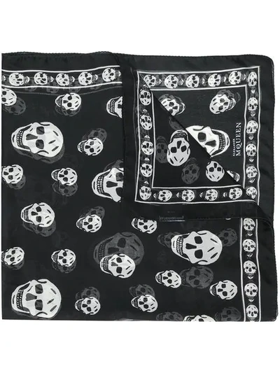 patterned skull print scarf