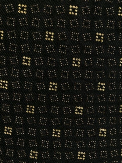 Shop Etro Micro-square Pattern Tie In Black