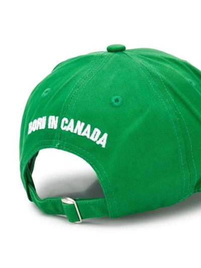 DSQUARED2 LOGO PATCH BASEBALL CAP - 绿色