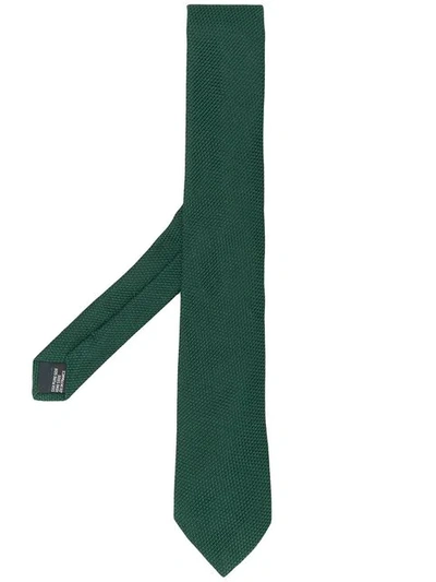 Shop Lanvin Woven Tie - Green