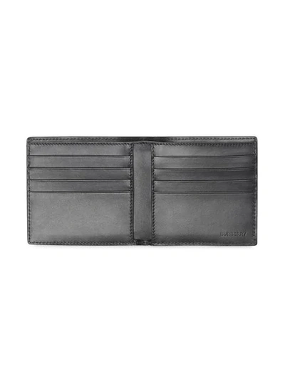 Shop Burberry Monogram Leather International Bifold Wallet In Black