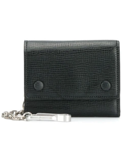 Shop Maison Margiela Textured Snap Wallet In Black