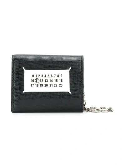Shop Maison Margiela Textured Snap Wallet In Black