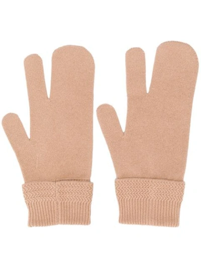 Shop Maison Margiela Three-finger Glove In Neutrals