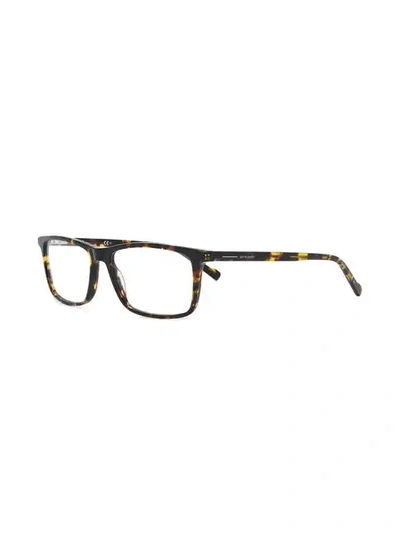 Shop Pierre Cardin Eyewear Square-frame Glasses In Brown