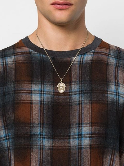 Shop Alexander Mcqueen Skull Pendant Necklace In 7100