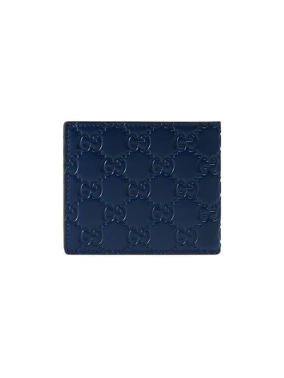 Shop Gucci Ny Yankees™ Patch Wallet In Blue