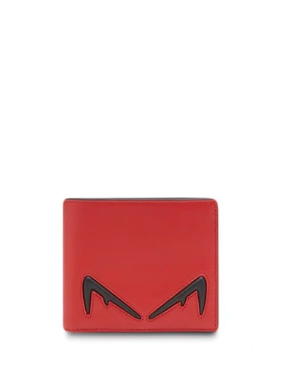 Shop Fendi Bi-fold Wallet In F0rp9-red+black