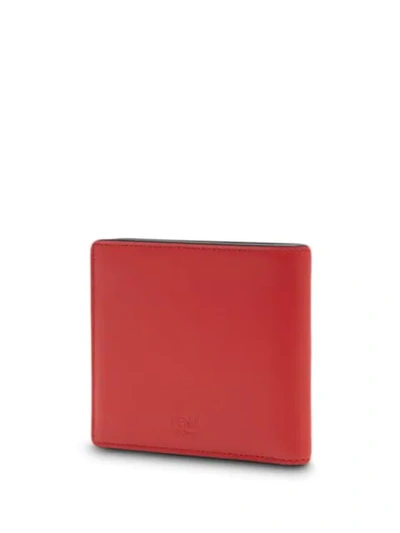 Shop Fendi Bi-fold Wallet In F0rp9-red+black