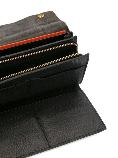 Shop As2ov Oiled Shrink Long Wallet In Black
