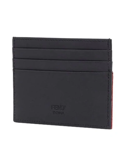 Shop Fendi Ff Logo Card Holder In Black