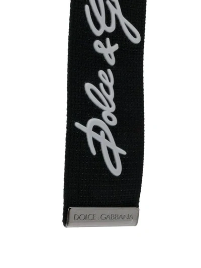 Shop Dolce & Gabbana Branded Keyring In Black