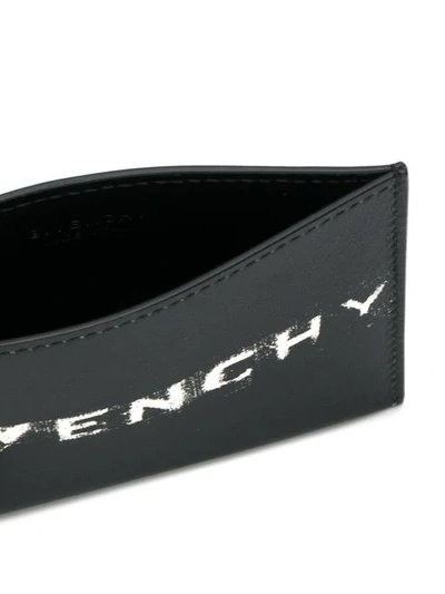 Shop Givenchy Logo Stamp Cardholder In Black