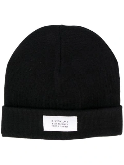 Shop Givenchy Slouchy Beanie Hat In Black