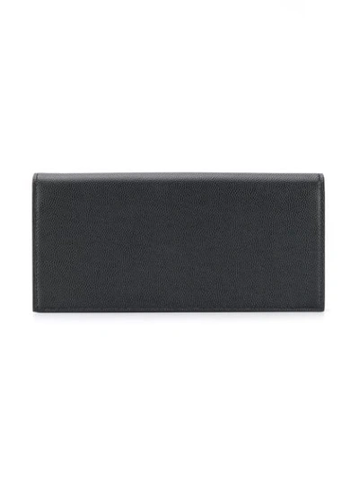 Shop Saint Laurent Grained Wallet In Black
