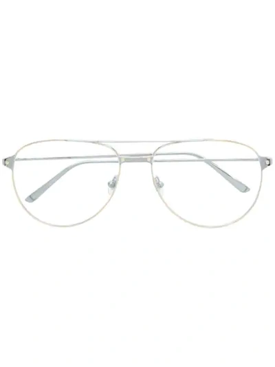 Shop Cartier Santos De  Sunglasses In Metallic