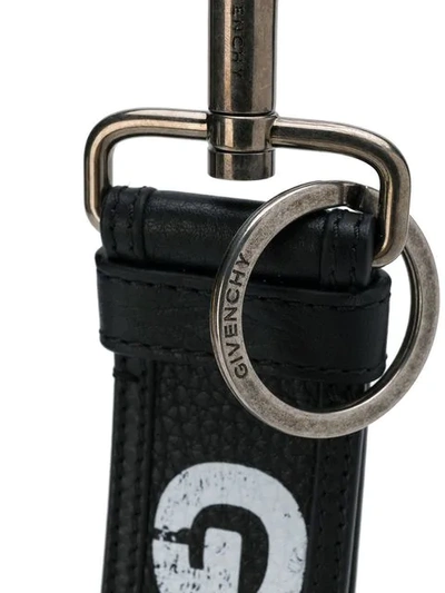 Shop Givenchy Logo Keychain In Black