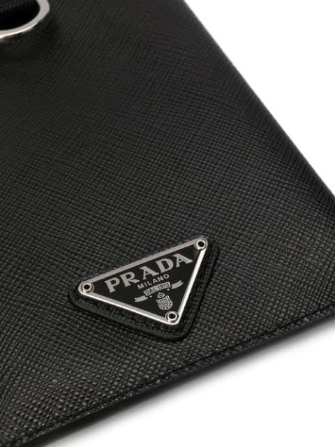 Prada Lanyard Card Holder In Black | ModeSens