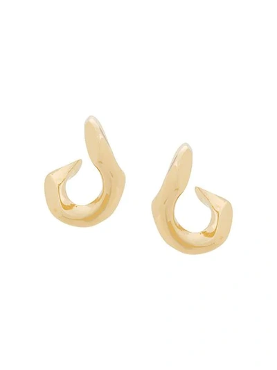 Shop Annelise Michelson Pierced Chain Earrings In Gold