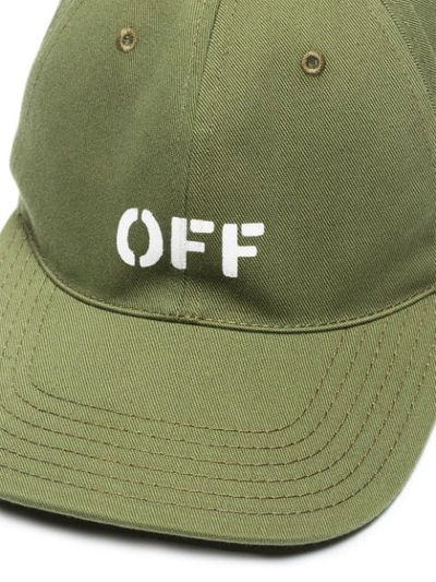 Shop Off-white X Browns Green Embroidered Logo Cap