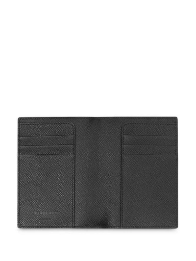 Shop Burberry Grainy Leather Passport Holder In Black