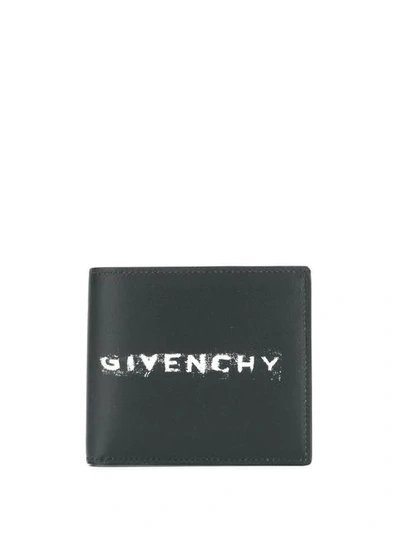 Shop Givenchy Printed Logo Wallet In Black