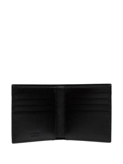 PRADA PANELLED BI-FOLD WALLET - 黑色