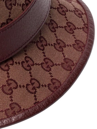 GUCCI GG CANVAS FEDORA - 红色