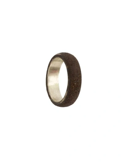 Shop Tobias Wistisen 'rust Wedding' Ring In Grey