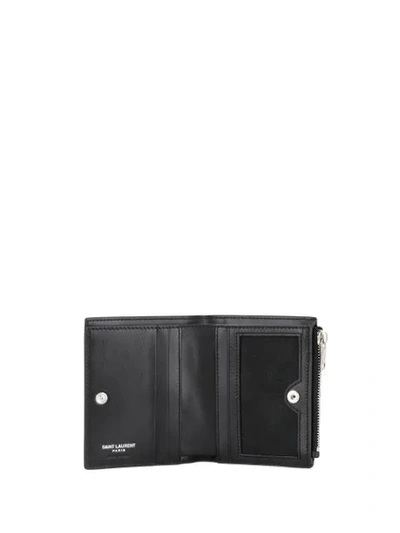 Saint Laurent Monogram Leather Wallet In Black