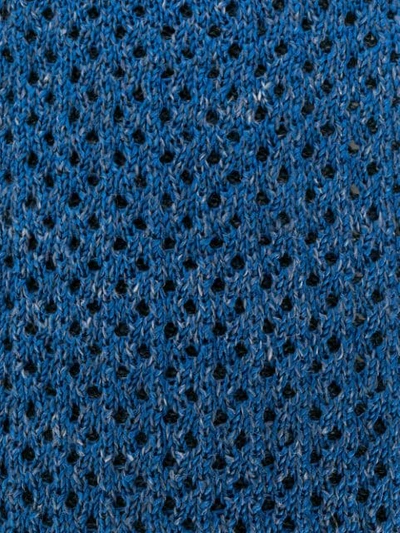 Shop Etro Knitted Tie In Blue