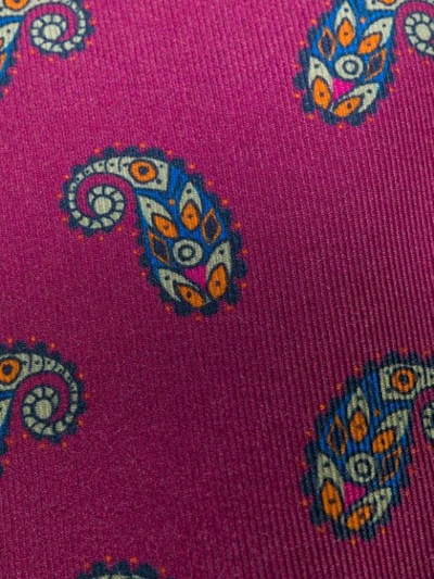 Shop Etro Patterned Tie - Pink