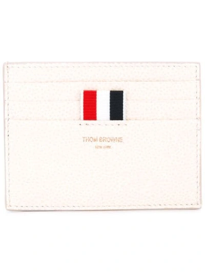 Shop Thom Browne Grained Cardholder - Neutrals