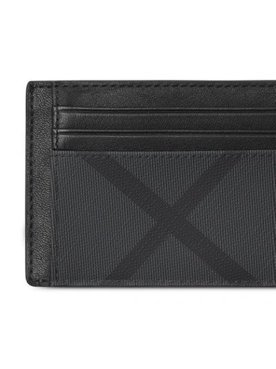 Shop Burberry London Check Card Case In Grey