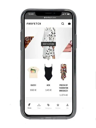 Shop Kenzo Multicoloured Tiger Logo Print Iphone X Case - 99 Black