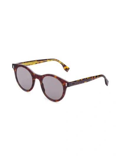 Shop Fendi Havana Sunglasses In Brown