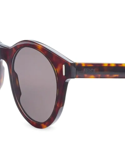 Shop Fendi Havana Sunglasses In Brown
