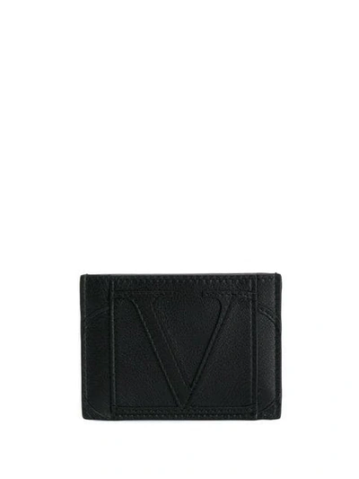 Shop Valentino Vlogo Cardholder In Black