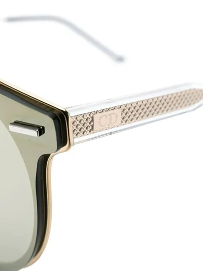 Shop Dior Round Frame Sunglasses In Metallic