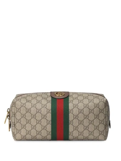 Gucci Medium Ophidia Gg Wash Bag In Neutrals