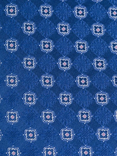 Shop Gieves & Hawkes Embroidered Tie In Blue