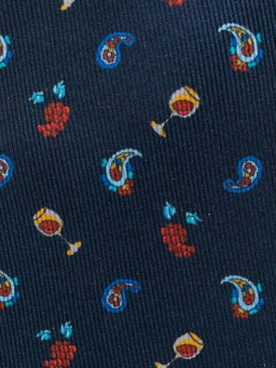 Shop Etro Paisley Tie In Blue