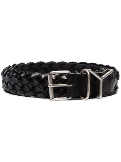Shop Y/project Braided Logo Detail Belt In Black