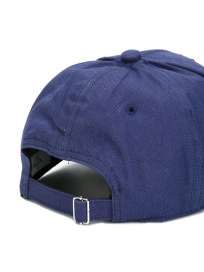 Shop Valentino Appliquéd Cap In Blue