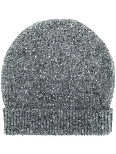 Shop Thom Browne Striped Tweed Jersey Hat In Grey