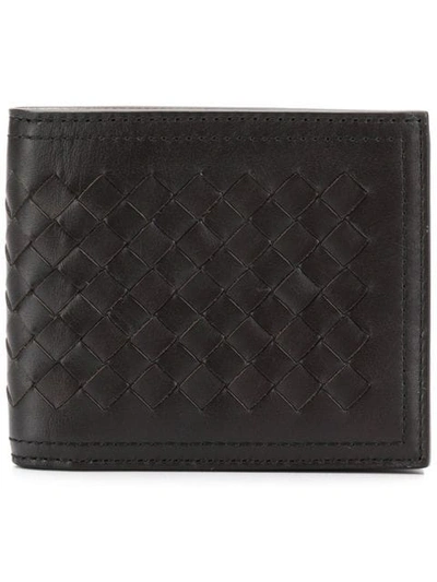 BOTTEGA VENETA INTRECCIATO BIFOLD WALLET - 棕色